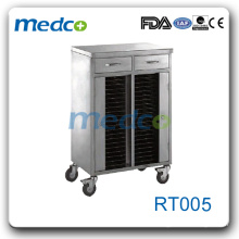 RT005 record cart stainless steel cart with 40 shelves